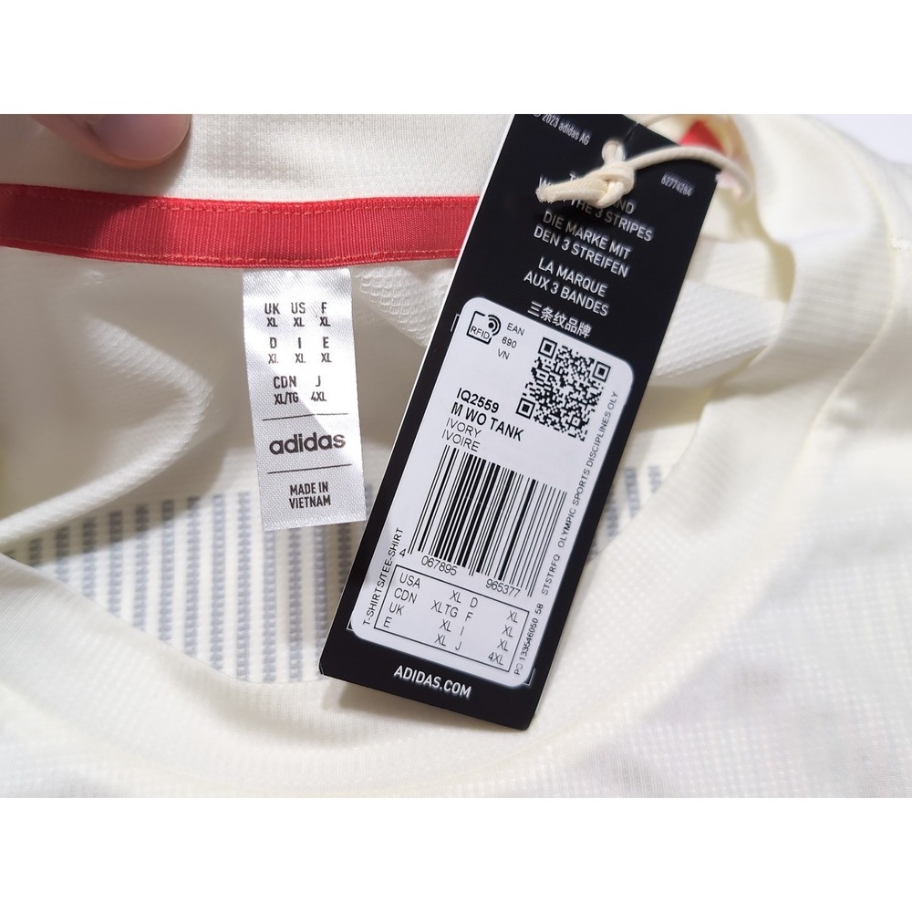 ADIDAS Germany Deutschland 2024 Olympics Tank Top Shirt Soccer Cream XL ~ New - Picture 5 of 10